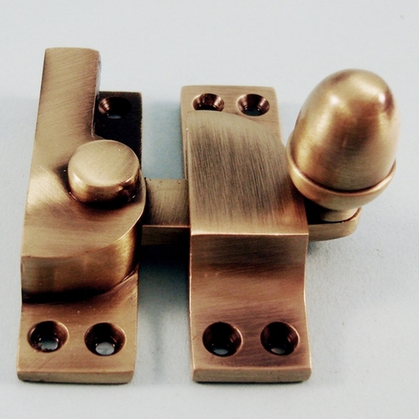 THD102/AB • Non-Locking • Antique Brass • Straight Arm Acorn Knob Sash Fastener